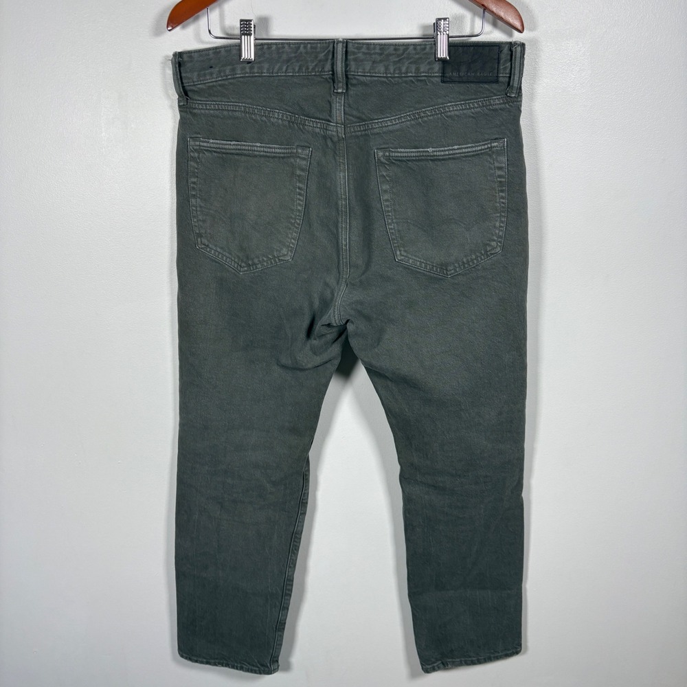 American‎ Eagle Easyflex Mens Olive Green Gray Jeans 34 Stretch Denim